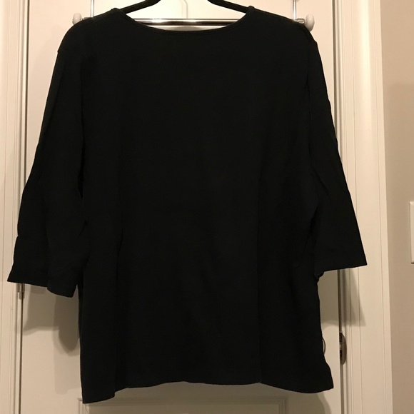 QF black holiday 3/4 sleeve top with 3 ombréd Christmas trees — sparkly! (2X) - Picture 3 of 16